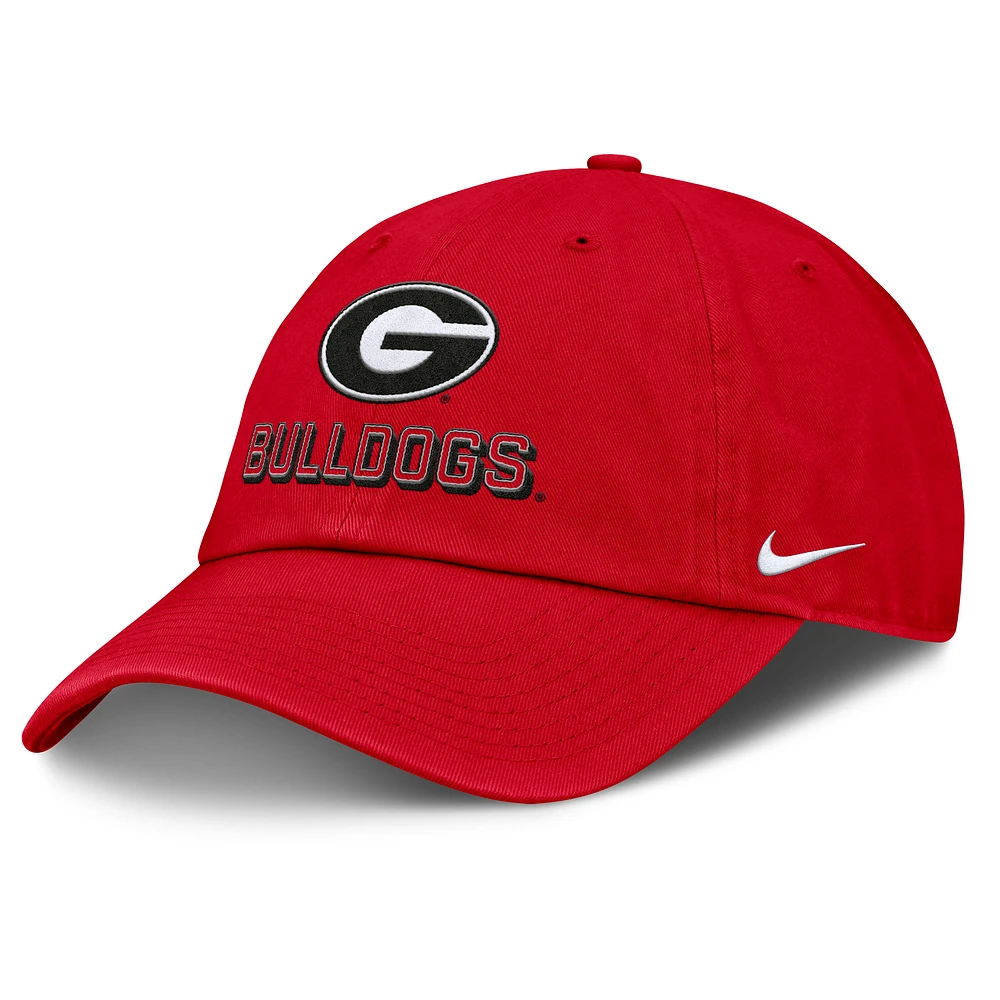 Men's Nike Red Georgia Bulldogs 2025 On-Field Club Adjustable Hat