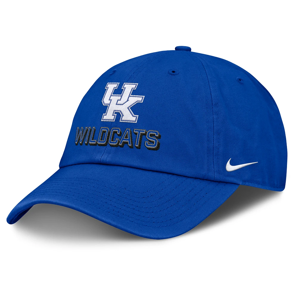 Men's Nike Royal Kentucky Wildcats 2025 On-Field Club Adjustable Hat