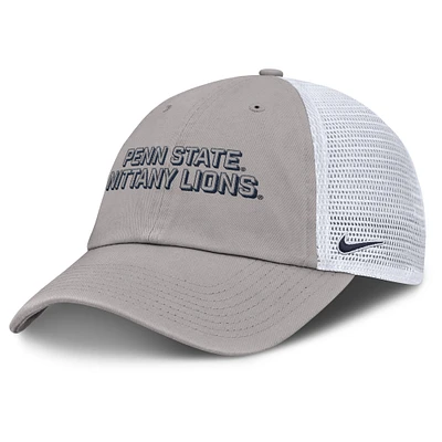 Men's Nike Gray Penn State Nittany Lions 2025 Gameday On-Field Club Adjustable Trucker Hat