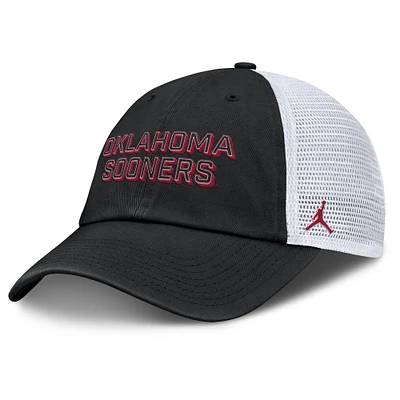 Men's Jordan Brand Black Oklahoma Sooners 2025 Gameday On-Field Club Adjustable Trucker Hat