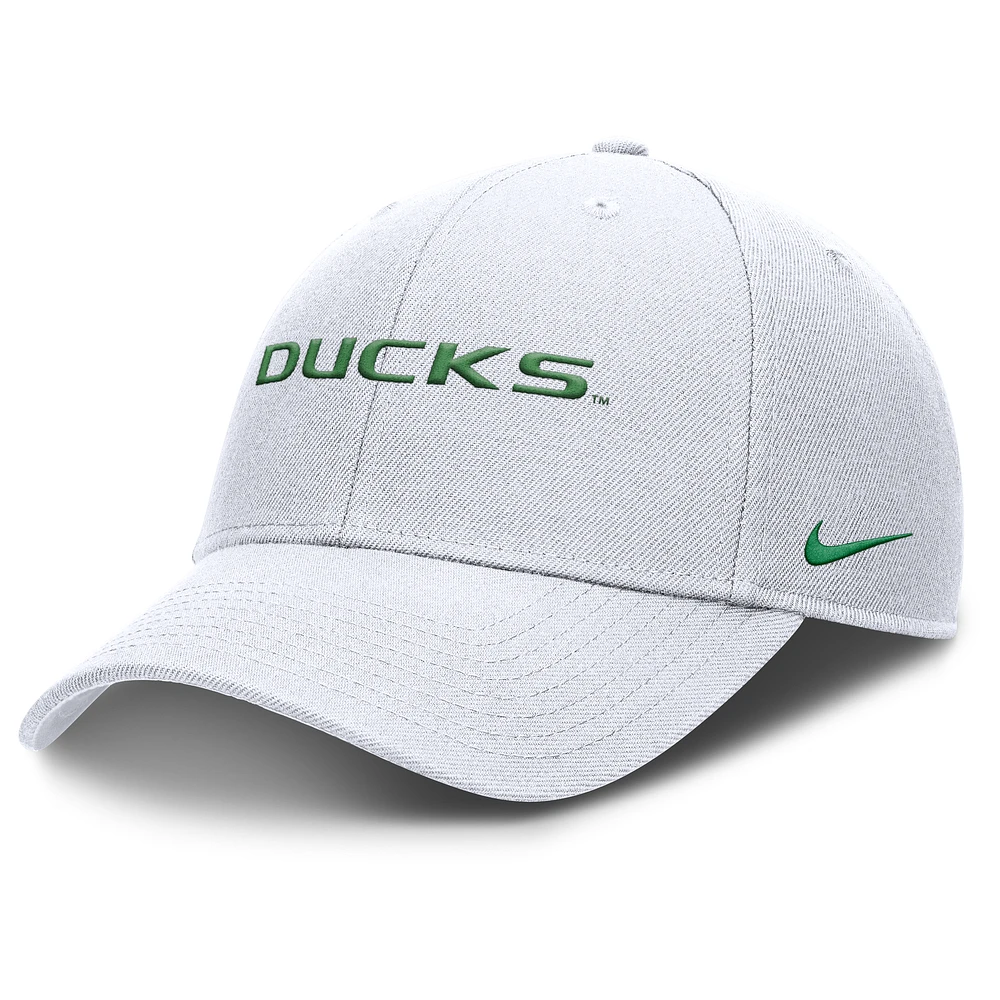 Men's Nike White Oregon Ducks 2025 On-Field Rise Performance Adjustable Hat