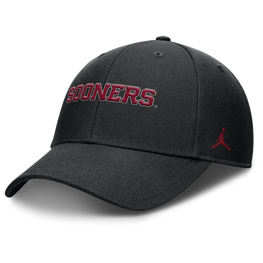 Men's Jordan Brand Oklahoma Sooners 2025 On-Field Rise Performance Adjustable Hat