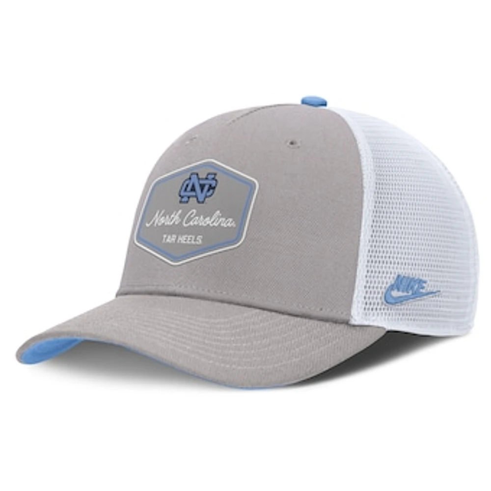 Men's Nike Gray North Carolina Tar Heels Rise Legacy Adjustable Trucker Hat