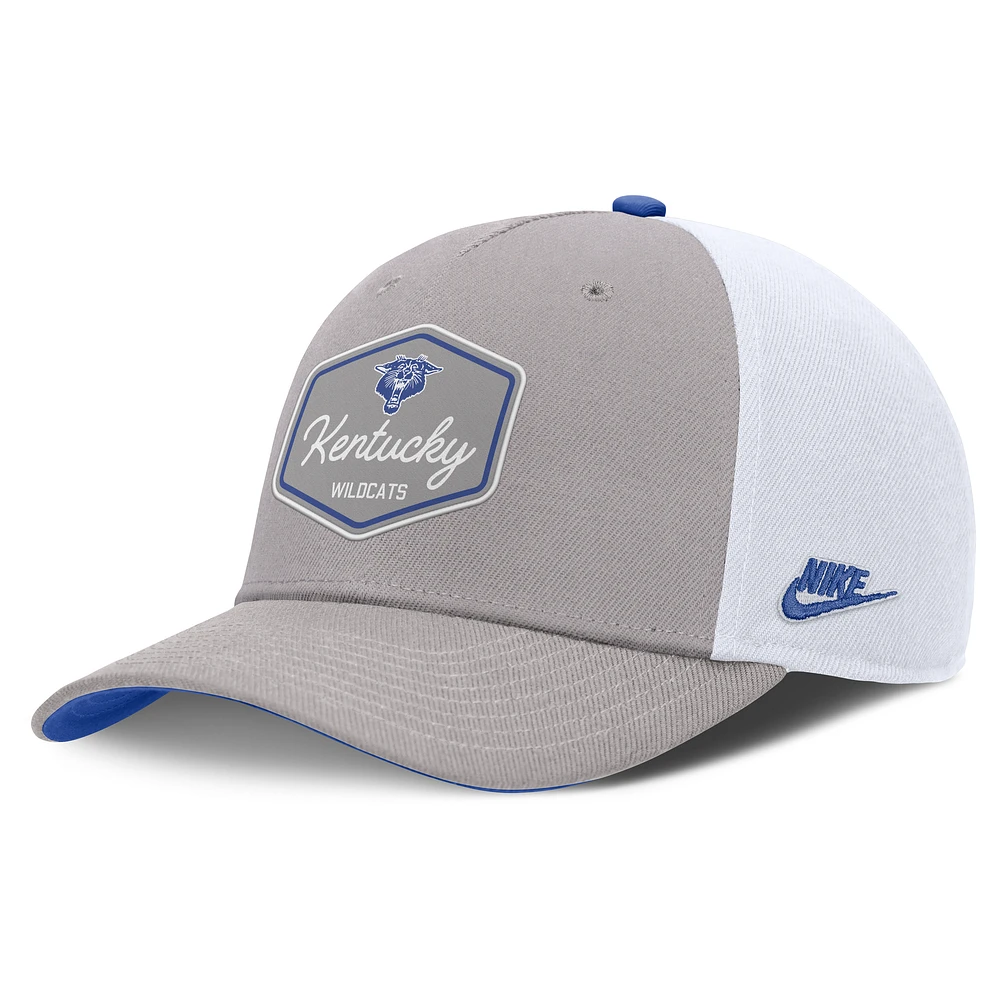 Men's Nike Gray Kentucky Wildcats Rise Legacy Adjustable Trucker Hat