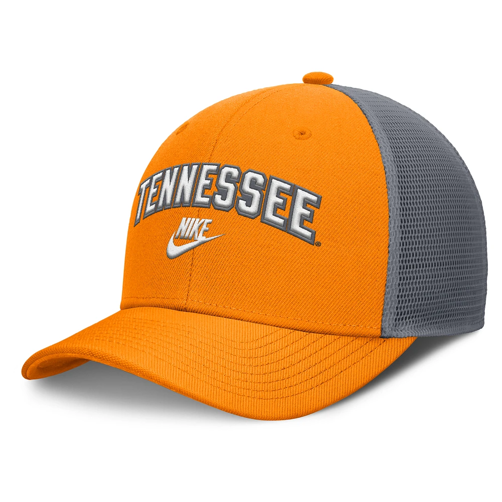 Men's Nike Tennessee Orange/Gray Tennessee Volunteers Legacy Arch Rise Performance Trucker Adjustable Hat