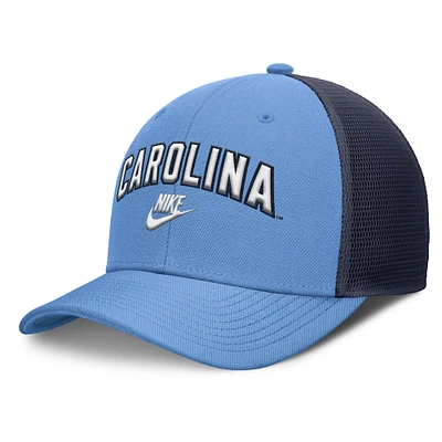 Men's Nike Carolina Blue/Navy North Carolina Tar Heels Legacy Arch Rise Performance Trucker Adjustable Hat