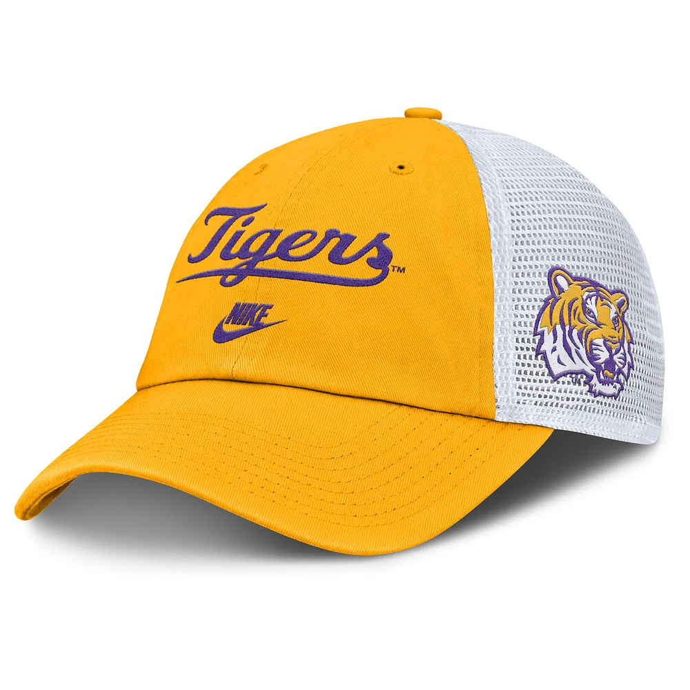 Men's Nike Gold LSU Tigers Club Legacy Adjustable Trucker Hat