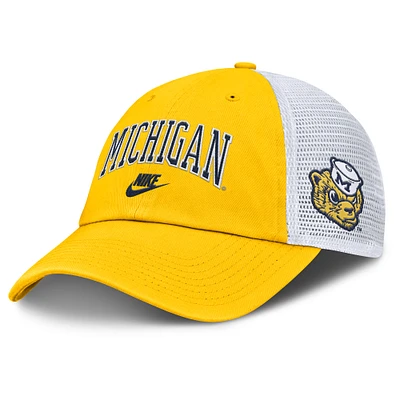 Men's Nike Maize Michigan Wolverines Club Legacy Adjustable Trucker Hat