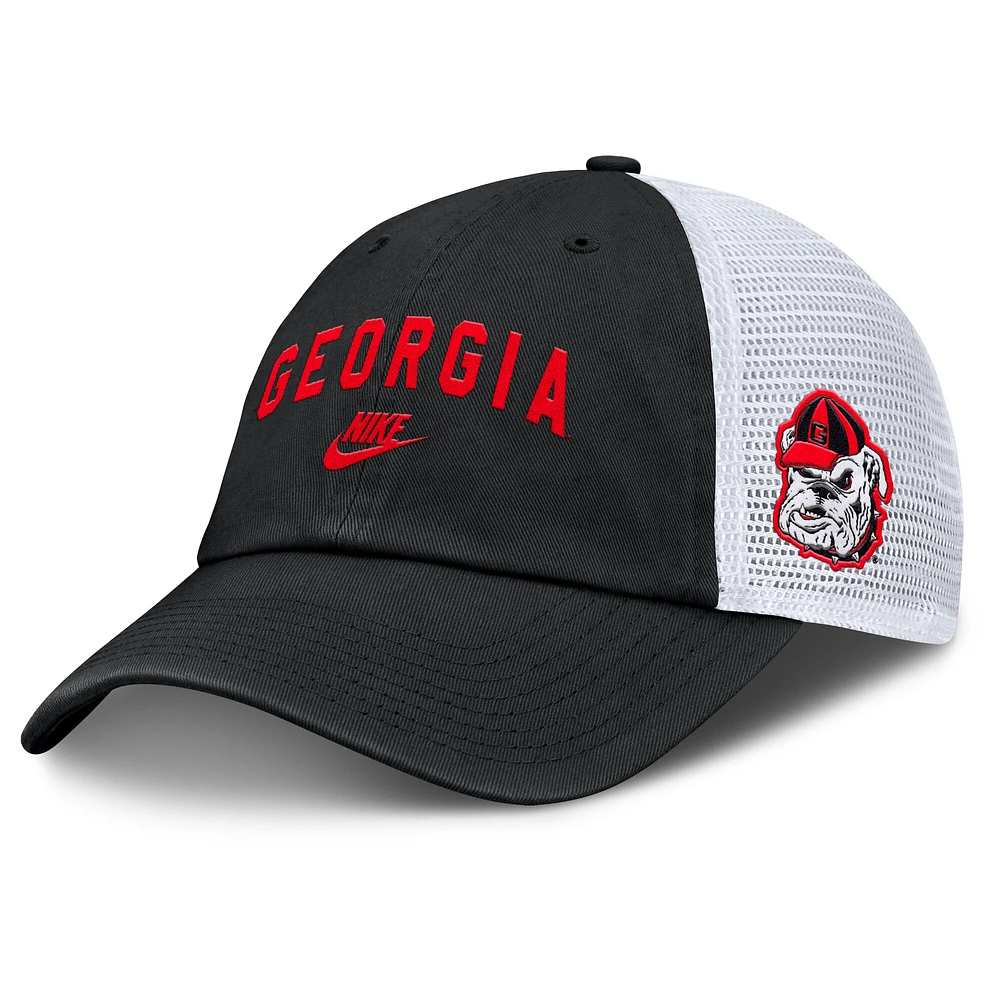 Men's Nike Black Georgia Bulldogs Club Legacy Adjustable Trucker Hat