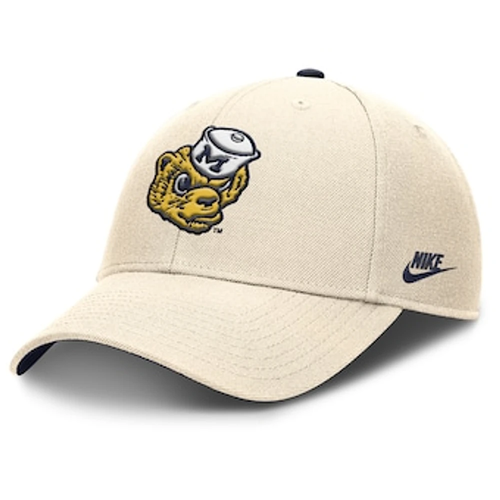 Men's Nike Natural Michigan Wolverines Rise Legacy Adjustable Hat