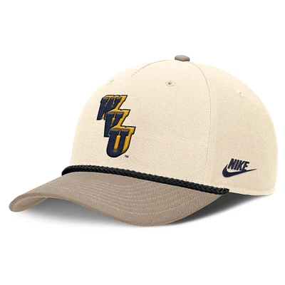 Men's Nike Natural West Virginia Mountaineers Rise Legacy Throwback Logo Adjustable Hat