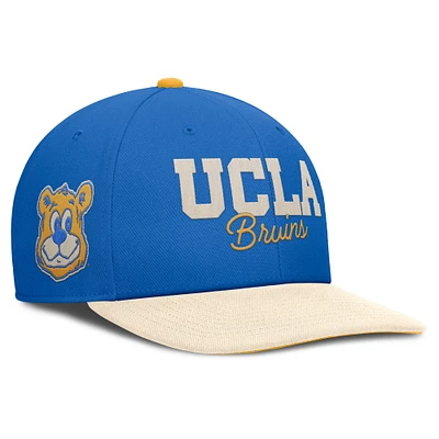 Men's Nike Blue/Cream UCLA Bruins Pro Legacy Script Snapback Hat