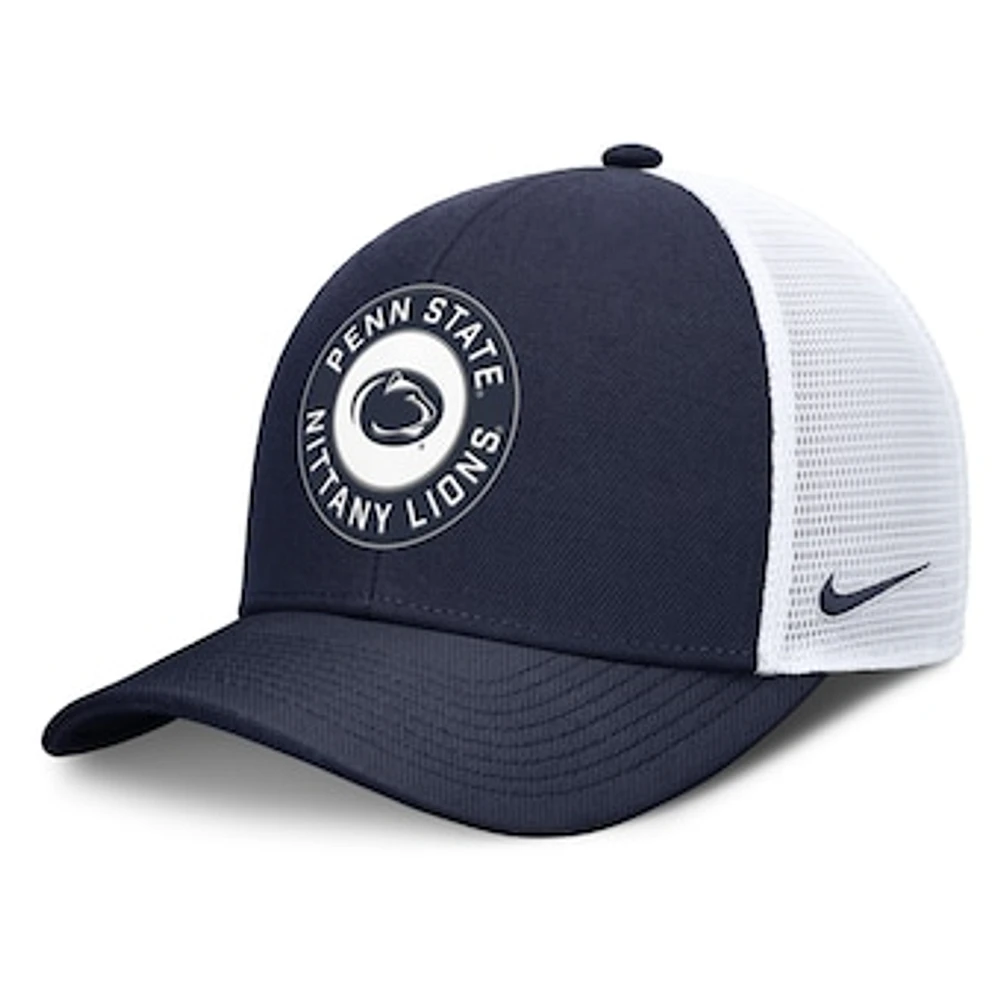 Men's Nike Navy/White Penn State Nittany Lions Rise Primetime Performance Trucker Adjustable Hat