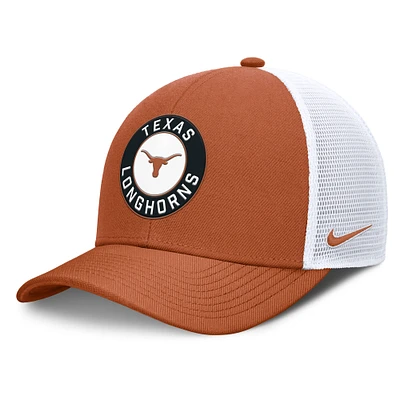 Men's Nike Texas Orange/White Texas Longhorns Rise Primetime Performance Trucker Adjustable Hat