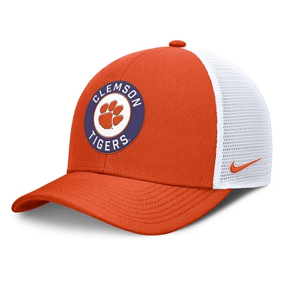 Men's Nike Orange/White Clemson Tigers Rise Primetime Performance Trucker Adjustable Hat