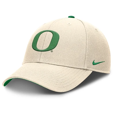 Men's Nike Natural Oregon Ducks Primetime Rise Dri-FIT Adjustable Hat