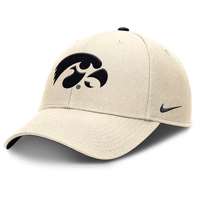 Men's Nike Natural Iowa Hawkeyes Primetime Rise Dri-FIT Adjustable Hat