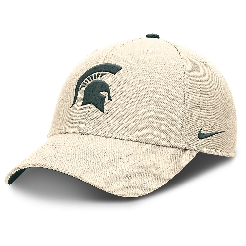 Men's Nike Natural Michigan State Spartans Primetime Rise Dri-FIT Adjustable Hat