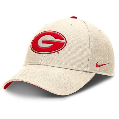 Men's Nike Natural Georgia Bulldogs Primetime Rise Dri-FIT Adjustable Hat