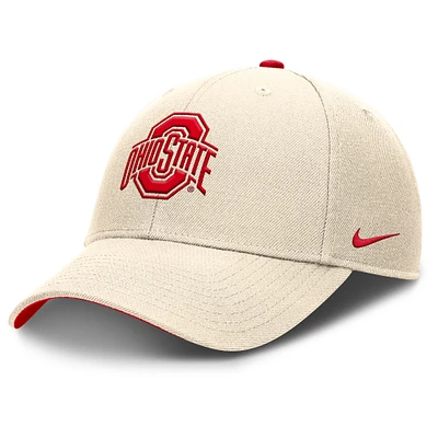 Men's Nike Natural Ohio State Buckeyes Primetime Rise Dri-FIT Adjustable Hat