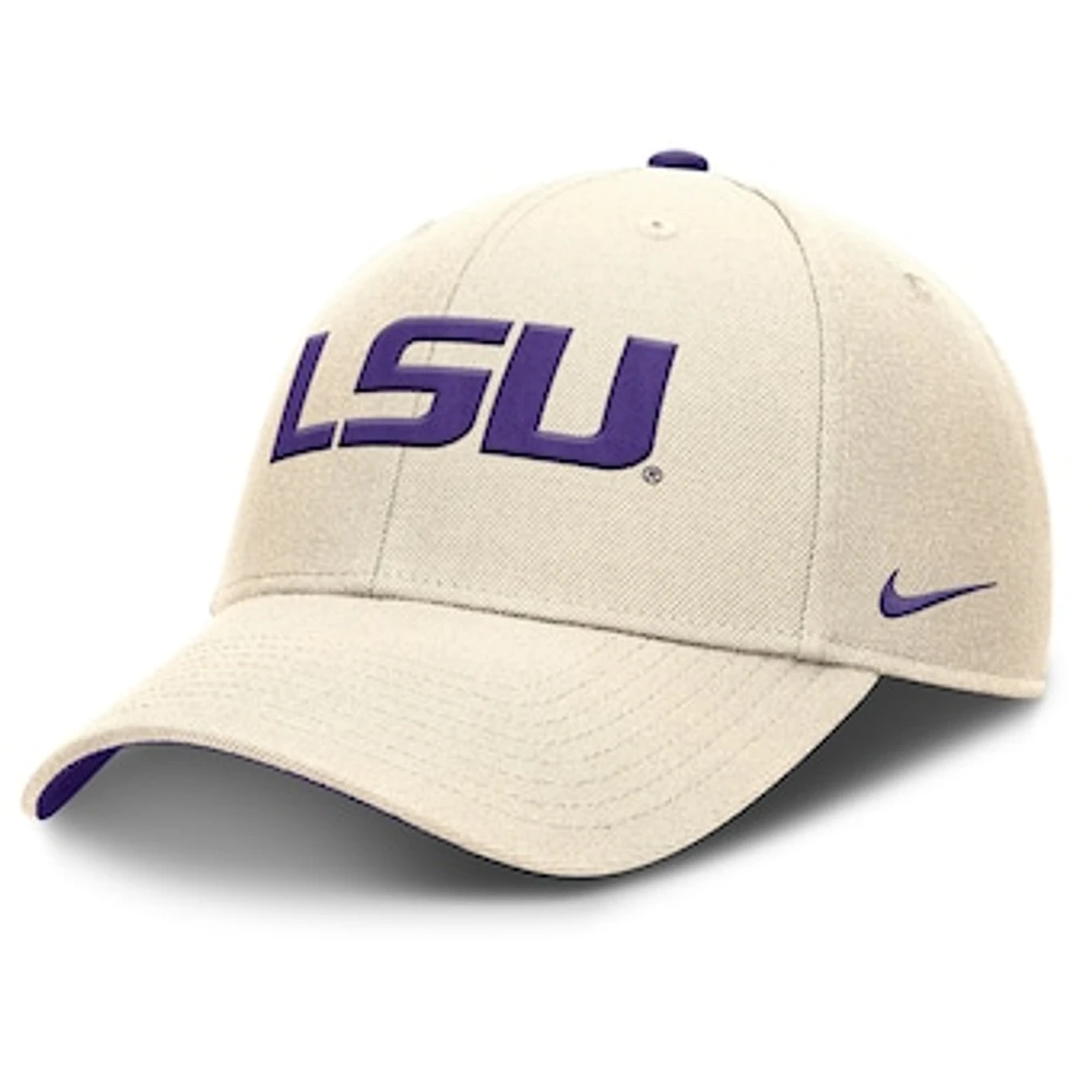 Men's Nike Natural LSU Tigers Primetime Rise Dri-FIT Adjustable Hat