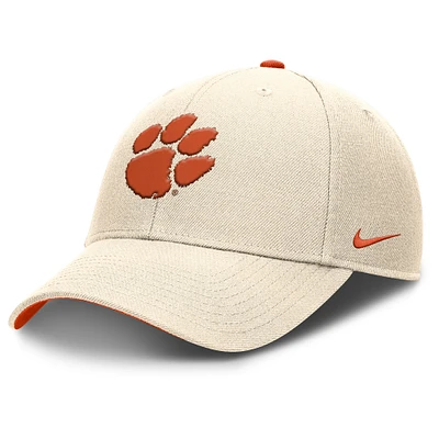 Men's Nike Natural Clemson Tigers Primetime Rise Dri-FIT Adjustable Hat