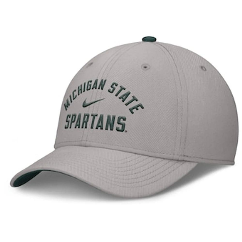 Men's Nike Gray Michigan State Spartans Rise Prep Performance Flex Hat