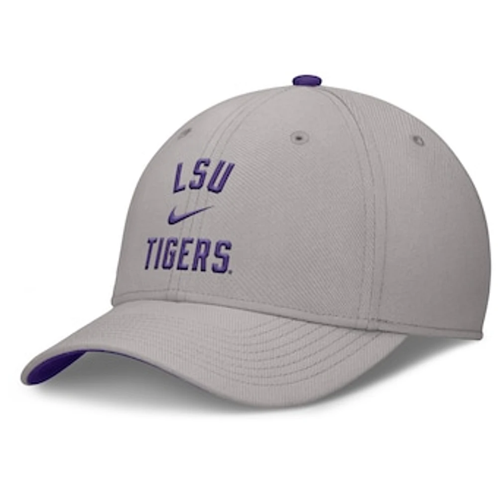 Men's Nike Gray LSU Tigers Rise Prep Performance Flex Hat