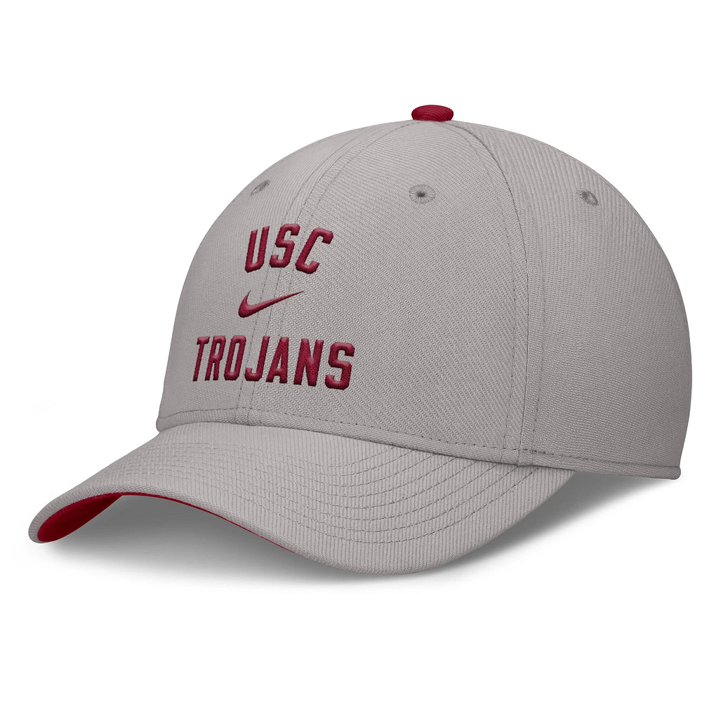 Men's Nike Gray USC Trojans Rise Prep Performance Flex Hat