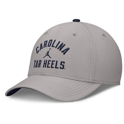 Men's Jordan Brand Gray North Carolina Tar Heels Rise Prep Performance Flex Hat