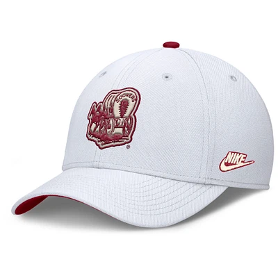 Men's Nike White Oklahoma Sooners Legacy Rise Performance Flex Hat