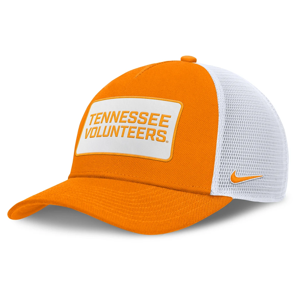 Men's Nike Tennessee Orange/White Tennessee Volunteers 2025 On-Field Rise Patch Trucker Adjustable Hat