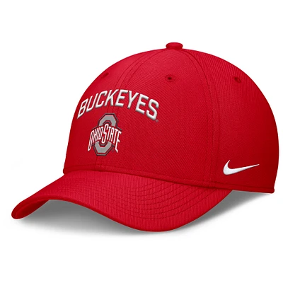 Men's Nike Scarlet Ohio State Buckeyes 2025 On-Field Rise Performance Flex Hat