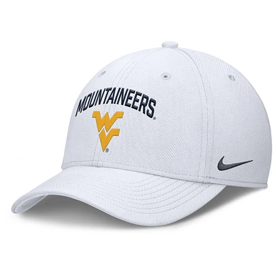 Men's Nike White West Virginia Mountaineers 2025 On-Field Rise Performance Flex Hat