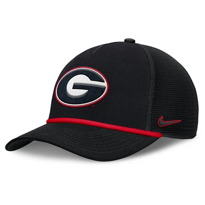 Men's Nike Black Georgia Bulldogs Rise Primetime Trucker Adjustable Hat