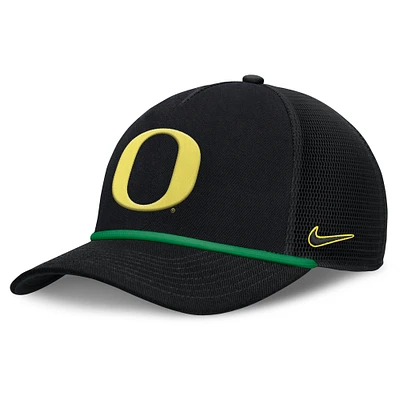 Men's Nike Black Oregon Ducks Rise Primetime Trucker Adjustable Hat