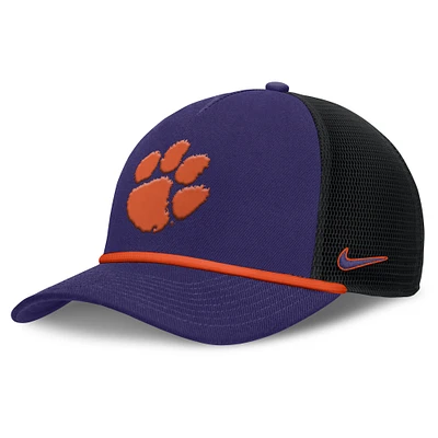 Men's Nike Purple Clemson Tigers Rise Primetime Trucker Adjustable Hat
