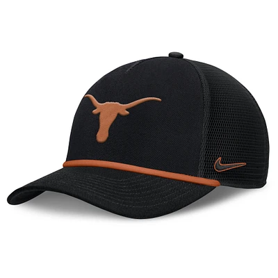 Men's Nike Black Texas Longhorns Rise Primetime Trucker Adjustable Hat
