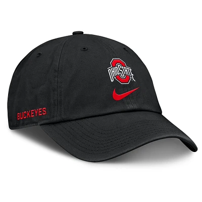Men's Nike Black Ohio State Buckeyes Primetime Club Adjustable Hat