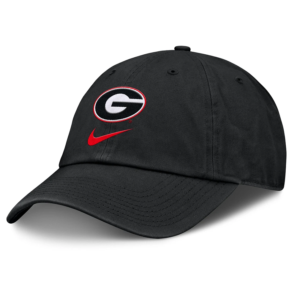 Men's Nike Black Georgia Bulldogs Primetime Club Adjustable Hat