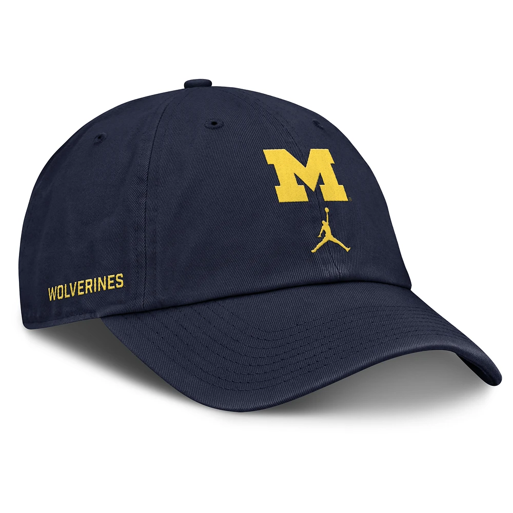 Men's Jordan Brand Navy Michigan Wolverines Primetime Club Adjustable Hat