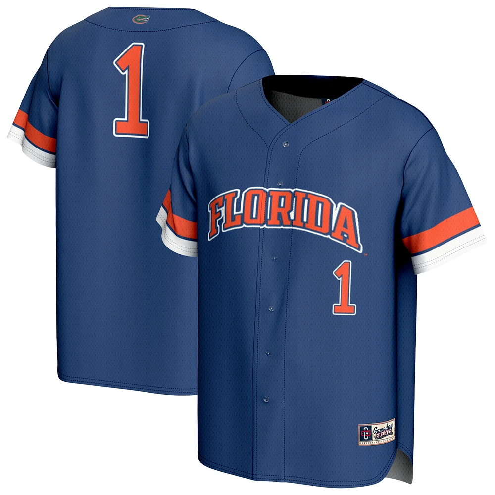 Unisex GameDay Greats #1 Royal Florida Gators Lightweight Collegiate Baseball Fashion Jersey