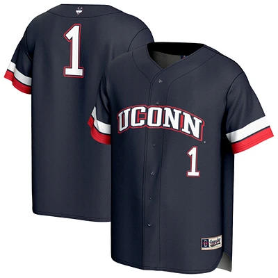 Unisex GameDay Greats #1 Navy UConn Huskies Lightweight Collegiate Baseball Fashion Jersey