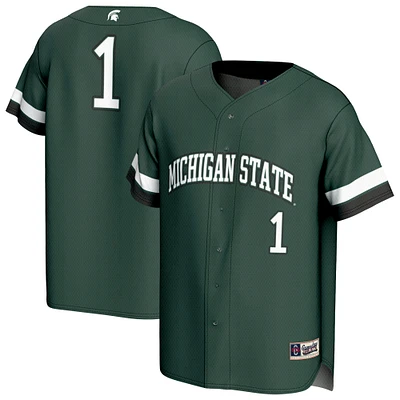 Unisex GameDay Greats #1 Green Michigan State Spartans Lightweight Collegiate Baseball Fashion Jersey