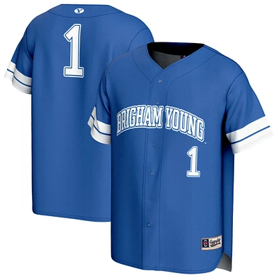 Unisex GameDay Greats #1 Royal BYU Cougars Lightweight Collegiate Baseball Fashion Jersey