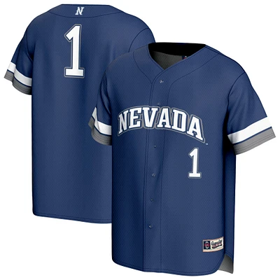 Unisex GameDay Greats #1 Navy Nevada Wolf Pack Lightweight Collegiate Baseball Fashion Jersey