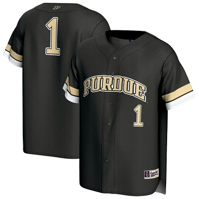 Youth GameDay Greats #1 Black Purdue Boilermakers Lightweight Collegiate Baseball Fashion Jersey