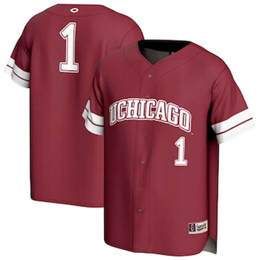 Youth GameDay Greats #1 Maroon UChicago Maroons Lightweight Collegiate Baseball Fashion Jersey