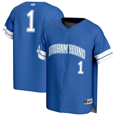 Youth GameDay Greats #1 Royal BYU Cougars Lightweight Collegiate Baseball Fashion Jersey