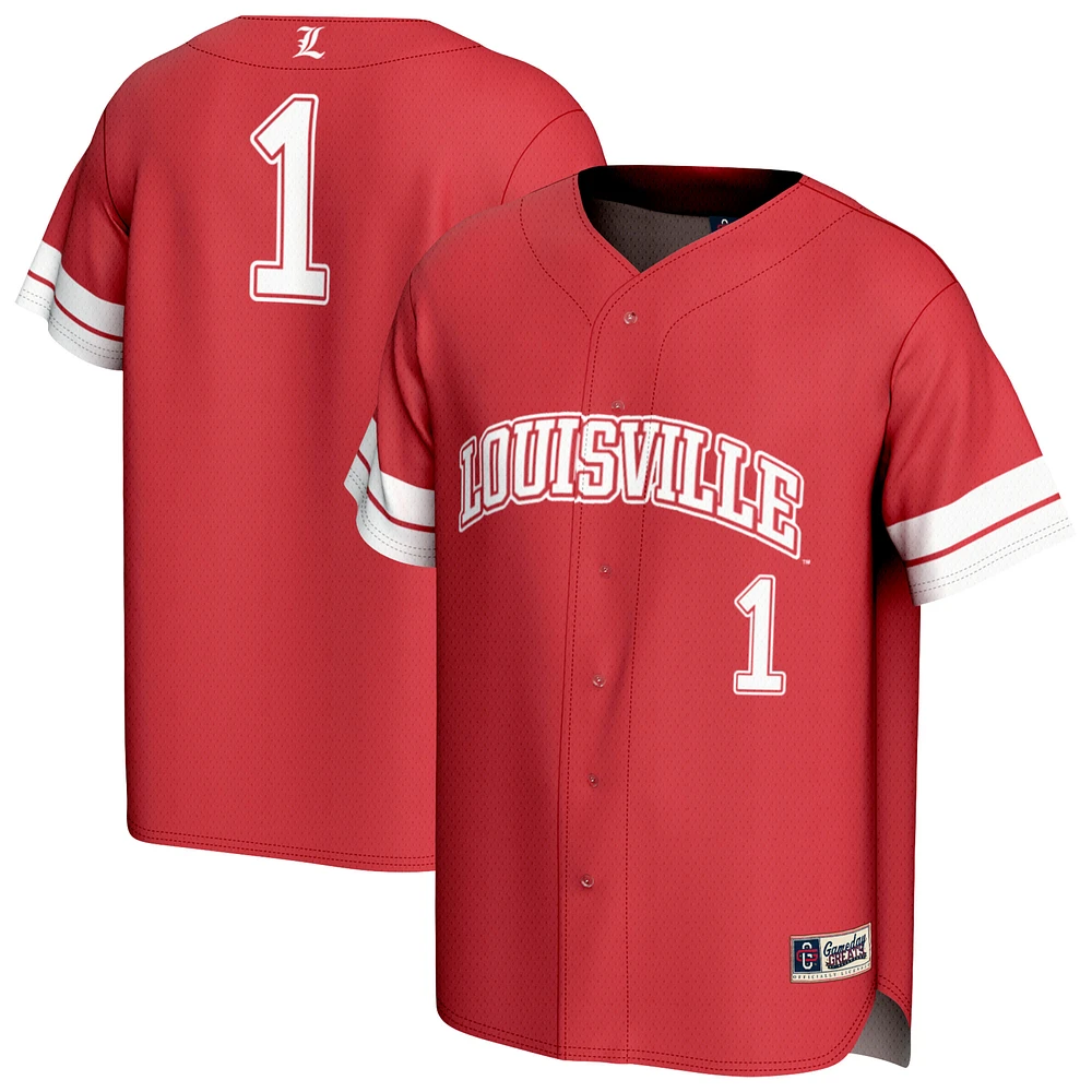 Youth GameDay Greats #1 Red Louisville Cardinals Lightweight Collegiate Baseball Fashion Jersey
